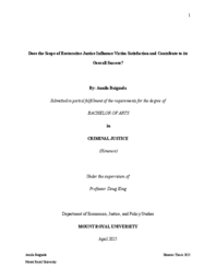Does the scope of restorative justice influence victim satisfaction and contribute to its overall success?