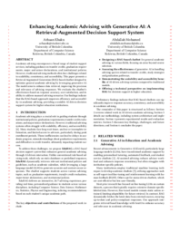 Enhancing academic advising with generative AI: a retrieval-augmented decision support system