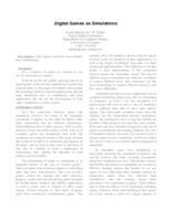 Digital games as simulations