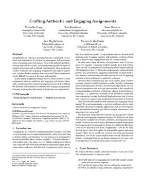 Crafting authentic and engaging assignments