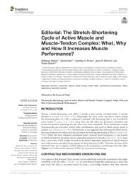 Editorial: The Stretch-Shortening Cycle of Active Muscle and Muscle-Tendon Complex: What, Why and How It Increases Muscle Performance?