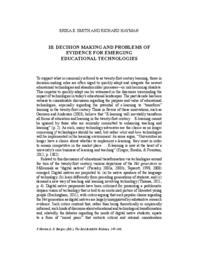 Decision Making and Problems of Evidence for Emerging Educational Technologies