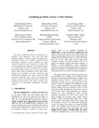 Gamifying an M.Ed. Course: A Post-Mortem