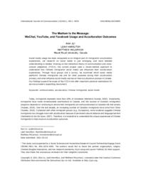 The Medium Is the Message: WeChat, YouTube, and Facebook Usage and Acculturation Outcomes