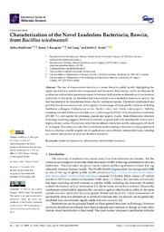 Characterization of the novel leaderless bacteriocin, Bawcin, from Bacillus Wiedmannii