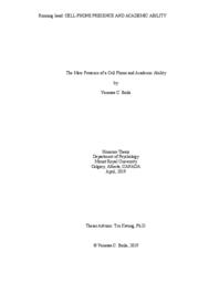 The mere presence of a cell phone and academic ability