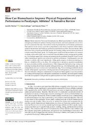How can biomechanics improve physical preparation and performance in Paralympic athletes?: A Narrative Review