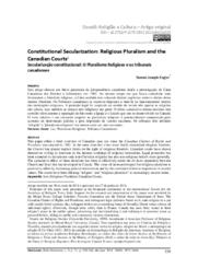 Constitutional Secularization: Religious Pluralism and the Canadian Courts