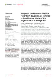 Adoption of electronic medical records in developing countries: a multi-state study of the Nigerian healthcare system