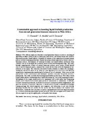 A sustainable approach to boosting liquid biofuels production from second generation biomass resources in West Africa