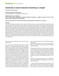 Gender bias in student evaluation of teaching or mirage?