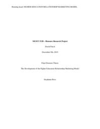 The development of the higher education relationship marketing model