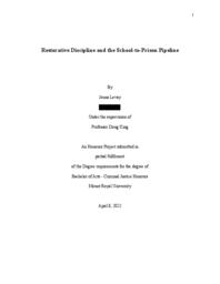 Restorative discipline and the school-to-prison pipeline