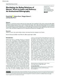 Elucidating the ruling relations of nurses' work in labor and delivery: an institutional ethnography