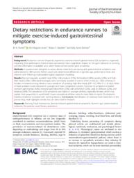 Dietary restrictions in endurance runners to mitigate exercise-induced gastrointestinal symptoms