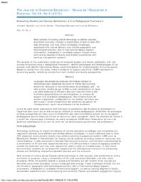 Evaluating Student and Faculty Satisfaction with a Pedagogical Framework