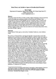Ritual Theory and Attitudes to Agency in Brazilian Spirit Possession