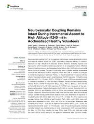 Neurovascular Coupling Remains Intact During Incremental Ascent to High Altitude (4240 m) in Acclimatized Healthy Volunteers