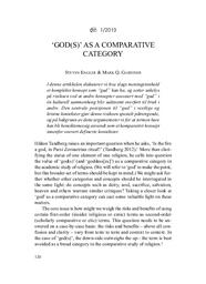 “‘God(s)’ as a Comparative Category”