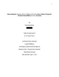 Understanding the Canadian Charter of Rights and Freedoms from a student’s perspective: the role of social media on Charter awareness