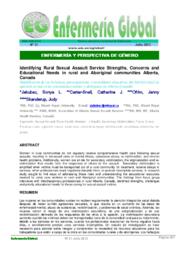 Identification of the strengths, concerns and educational needs of the Rural Sexual Assault Service in rural and Aboriginal communities of Alberta (Canada).