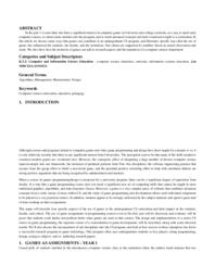 The Impact of Game Development in the Undergraduate Curriculum