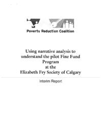 Invisible in plain sight: Using narrative analysis to understanding the stories of women in the Fine Fund Program of the Elizabeth Fry Society of Calgary