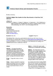 Evidence Summary: PubMed is Slightly More Sensitive but More Time Intensive to Search than Ovid MEDLINE