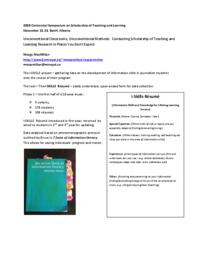Unconventional classrooms, unconventional methods: conducting scholarship of teaching and learning research in places you don't expect
