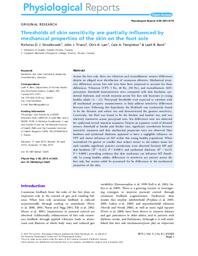 Thresholds of skin sensitivity are partially influenced by mechanical properties of the skin on the foot sole