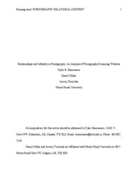 Relationships and Infidelity in Pornography: An Analysis of Pornography Streaming Websites