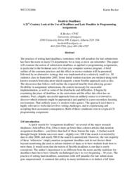 Death to Deadlines: A 21st-Century Look at the Use of Deadlines and Late Penalties in Programming Assignments
