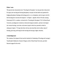Using the Decoding the Disciplines Framework for Learning Across the Disciplines