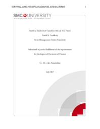 Survival Analysis of Canadian Oil and Gas Firms