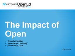 The Impact of Open