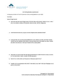 SoTL Writing Residency Questionnaire