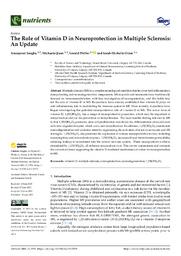 The role of vitamin D in neuroprotection in multiple sclerosis: an update