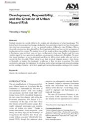 Development, Responsibility, and the Creation of Urban Hazard Risk