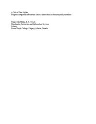 A Tale of Two Syllabi: Program-integrated information literacy instruction in chemistry and journalism