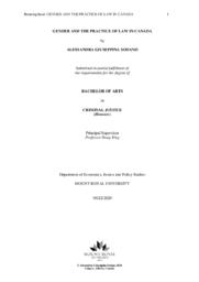 Gender and the practice of law in Canada