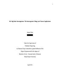 Mr. Big police investigations: the interrogation trilogy and Charter implications
