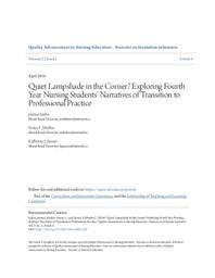 Quiet Lampshade in the Corner?: Exploring Fourth Year Nursing Students' Narratives of Transition to Professional Practice