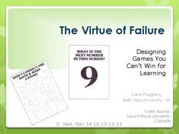 The Virtue of Failure: Designing Games You Can’t Win for Learning