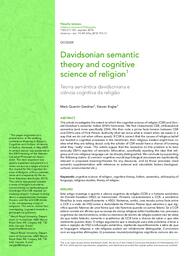 Davidsonian semantic theory and cognitive science of religion