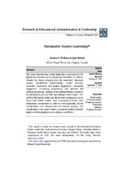 Sustainable teacher leadership