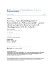 Becoming a Nurse: Student Experience of Transformation and Professional Identity - Devenir infirmière : l’expérience de transformation et l’identité professionnelle des étudiantes