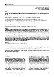 Understanding belonging and community connection for seniors living in the suburbs