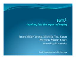 SoTL^2 : inquiring into the impact of inquiry