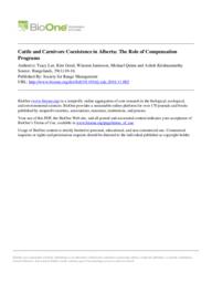Cattle and carnivore coexistence in Alberta: The role of compensation programs