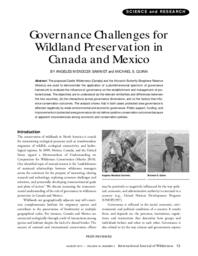 Governance challenges for wildland preservation in Canada and Mexico
